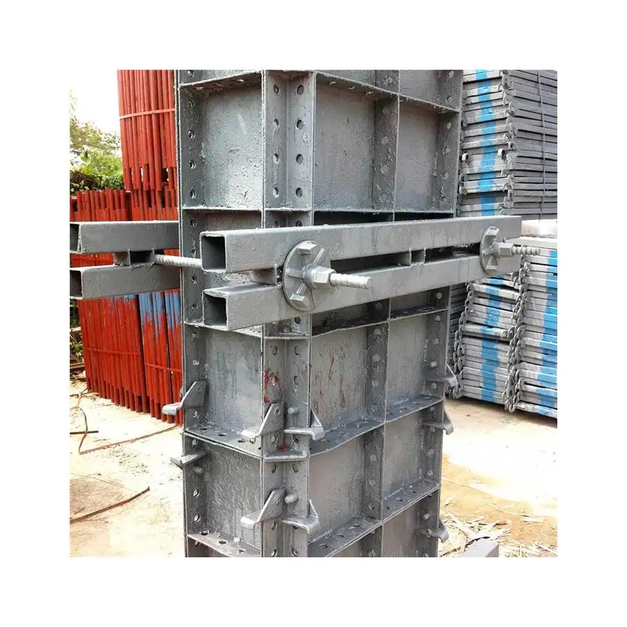 Sistema de andamio de contrucción de losas de hormigón, de fácil manejo, con marco de acero