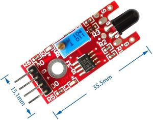 Il modulo sensore di fiamma KY-026 Aismartlink-facile rilevamento del fumo-supporta Raspberry Pi STM32-5 ingressi programmabili - Product Image 3