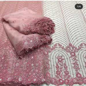 Neuer Trendy Design Sequence Border Net Stoff für Brautkleider zum Großhandels preis aus Indien erhältlich - Product Image 4