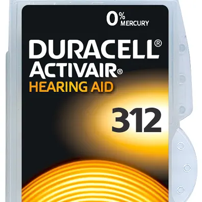 Duracell batterie d'aide auditive Activair 312 Zinc Air, roue de 6 Batteries/Batteries autres