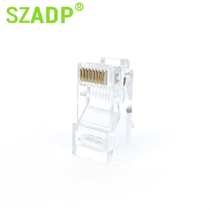 100件/袋定制RJ45以太网端5e类/6类非屏蔽8P8C RJ45模块化插头镀金6类UTP RJ45连接器 - Product Image 2
