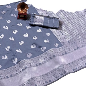 Newly Launched Soft Silk <strong>Sari</strong> with Weaving Silver Jeri and Rich Pallu with Beautiful Border Collection Women's - Product Image 1