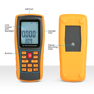 風速温度検出器500データストレージUSBインターフェイスデジタル気流解剖計 - Product Image 6
