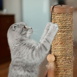 เสาเกาสำหรับแมวทำจากฟางธรรมชาติทำด้วยมือเสาเกาสำหรับแมว - Product Image 6
