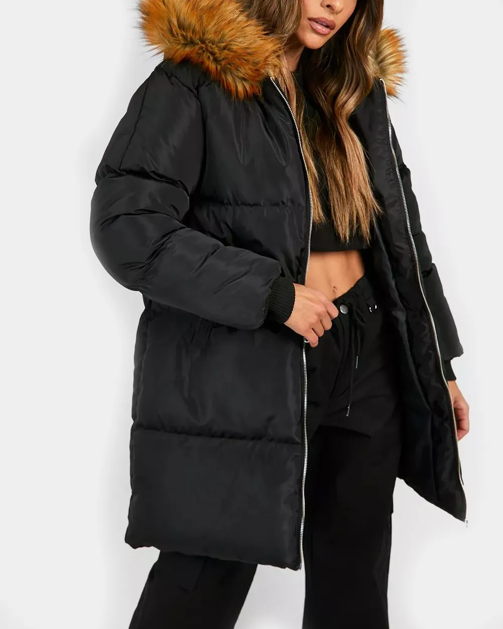 थोक सर्दियों आउटडोर Parka जैकेट अशुद्ध फर डाकू के साथ महिलाओं लंबी नीचे कपास जैकेट Windproof गर्म Parka जैकेट