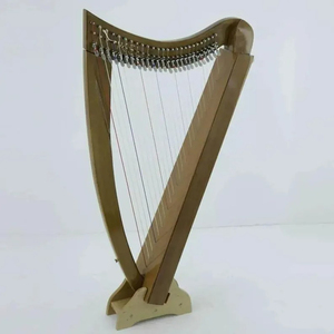 Doğal renkte Harpist enstrüman aksesuar için ücretsiz dize seti ile doğal ahşap yeni 34-String kolu arp - Product Image 5