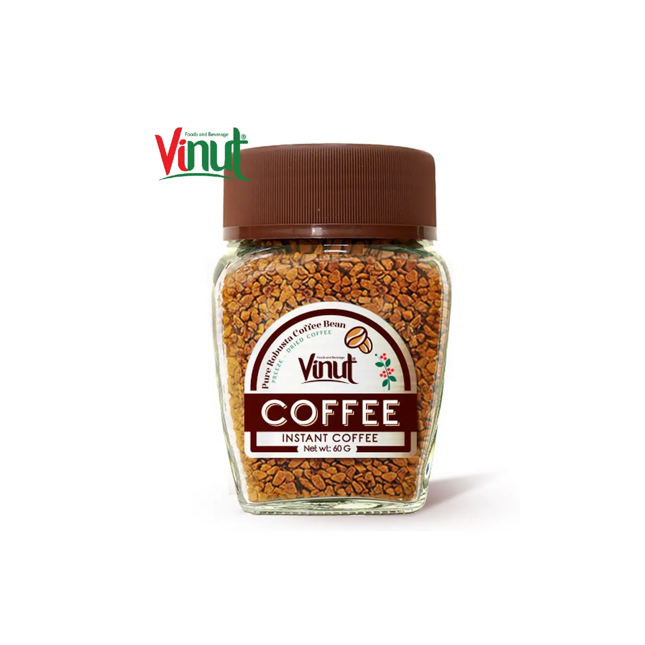 Premium Quality Pure Robusta Coffee Bean in Bulk - 60g Jar Vietnam Suppliers Manufacturers