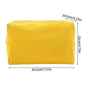 Tùy Chỉnh Nhãn Hiệu Riêng Thăng Hoa Dây Kéo Rắn Màu Sắc Trang Điểm Tái Sử Dụng Tinh Khiết Bông Vải Vải Make Up Mỹ Phẩm Túi Bút Chì Trường Hợp - Product Image 3