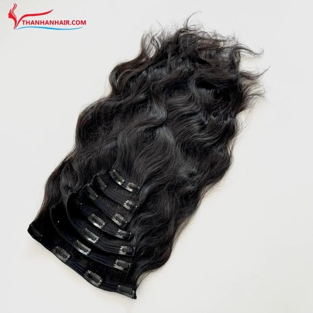 Pronti per la spedizione di capelli grezzi extension capelli umani a doppio disegnato remy clip in extension per capelli