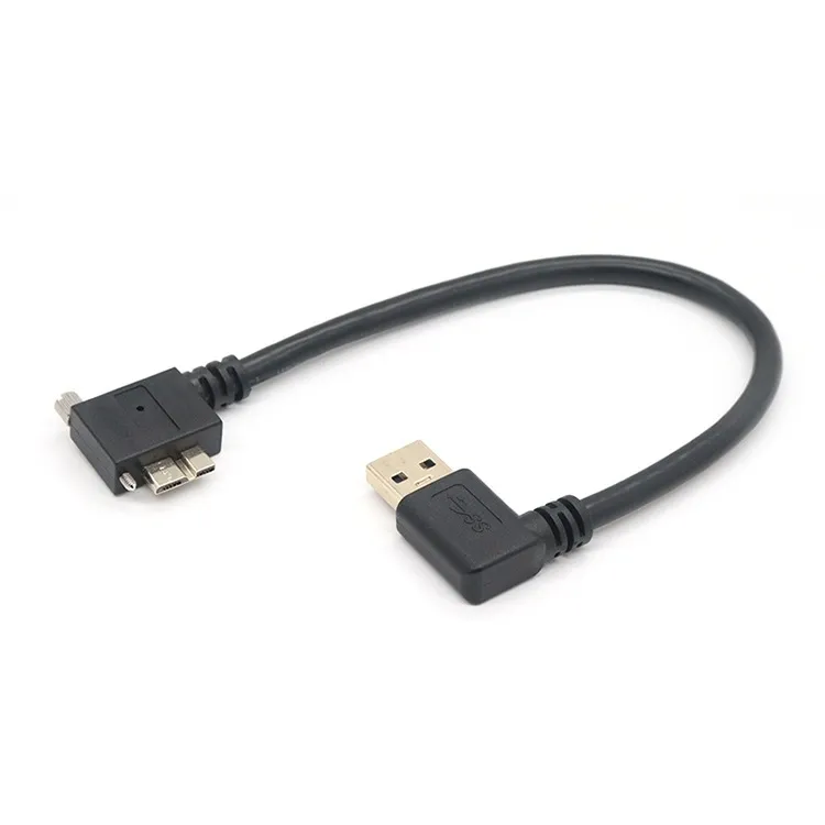 Pemasangan Panel USB A Male Langsung Ke Micro B dengan Kabel Penguncian Sekrup Opsional Digunakan untuk Hard Drive Eksternal Wd Portabel Toshiba