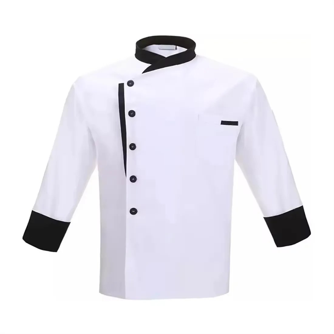 Personalizado corto camarero Chef ropa abrigo restaurante Bar Hotel Chef uniforme para Unisex Hotel Chef chaqueta