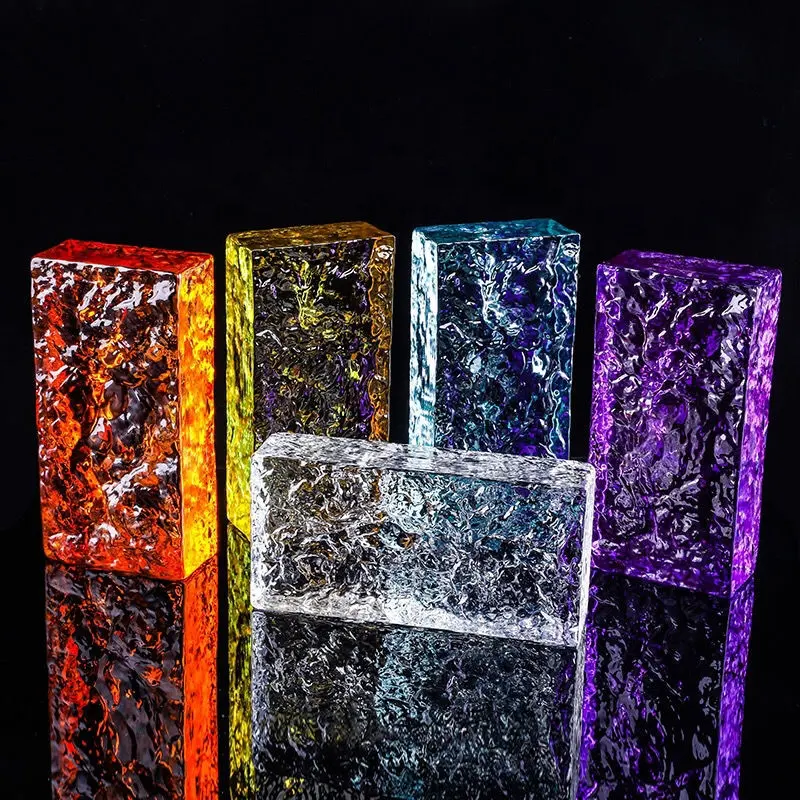 Màu rắn Glass gạch gương bong bóng trang trí Tinh thể thủy tinh khối cho xây dựng Glass gạch tường