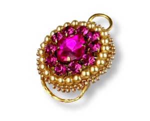 แหวนเสาร์ Fuxia 01 อิตาเลี่ยนช่างฝีมือ UniqueProduct Oneoff MadeInITALY Bijouxเครื่องประดับทําด้วยมือลูกปัดอุปกรณ์เสริม - Product Image 1