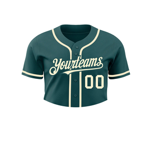 100% Polyester yapılmış beyzbol tişörtü/yumuşak top Jersey yeşil renk Pakistan tedarikçisi spor giyim Jersey ile özel Logo