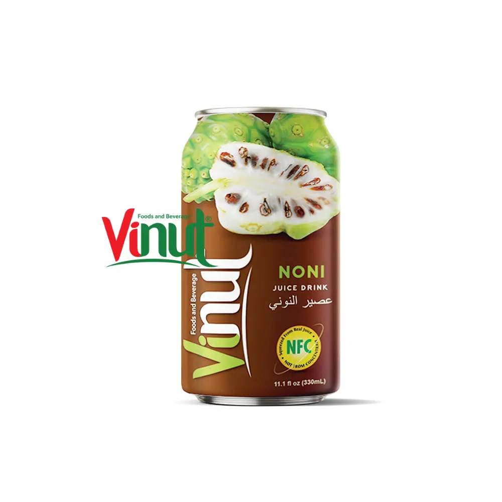 Vinut 330ml Vinut enlatado Noni jugo bebida Etiqueta Privada OEM ODM alta calidad mejor precio GMP BRC certificado HALAL