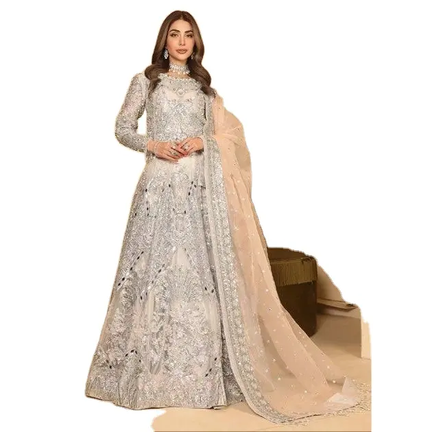 Yeni sıcak tasarım pakistan nefes düğün elbisesi Afghani Kuchi elbiseler ağır el çalıştı takım elbise ck uzun elbise