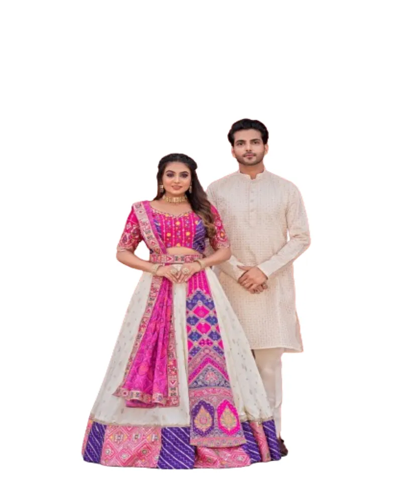 Стильная модная дизайнерская свадебная одежда из шелка-сырца и блесток, работа с вышивкой Lehenga Choli, оптовая продажа, Индия