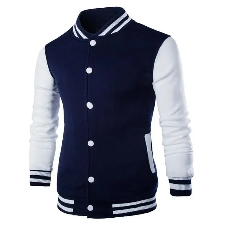 Chaqueta de béisbol con letras para hombre hecha a medida, venta completa, chaqueta universitaria personalizada para hombre, chaquetas universitarias de poliéster/algodón para hombre.