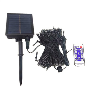太阳能串灯 + USB + 远程100 200 300 500 1000LED冷白色RGB RGB WW 8工作闪光模式