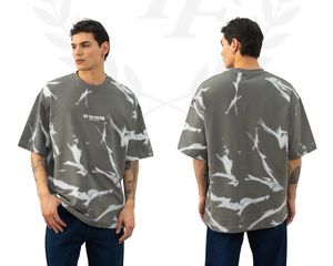 ヘビー級250gsm Tシャツタイ染料ストリートウェアグラフィックビンテージ特大プリントプラスサイズ圧縮あらゆる季節コットン