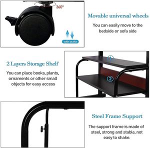 Nuevo Escritorio de estudio de computadora multifuncional, mesa portátil ajustable portátil plegable para cama