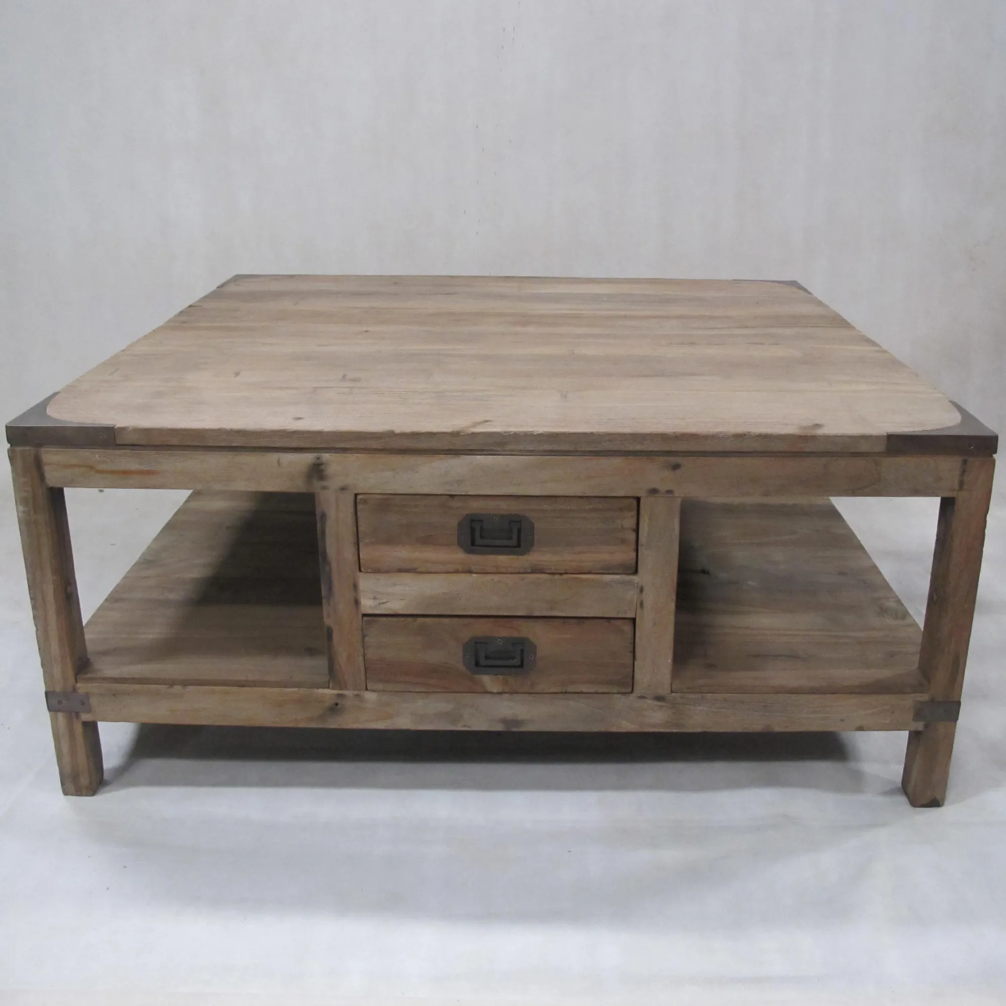 Mesa de centro antigua de madera maciza de teca, mueble de alta calidad, color natural, para muebles de exterior y otros muebles