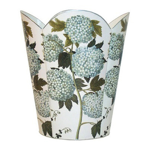 Factory <strong>Direct</strong> Price Decor Flower Design Enamel Wastebasket Paper Trash Can Rectangular Mesh Dust <strong>Bin</strong> for Office - Product Image 2