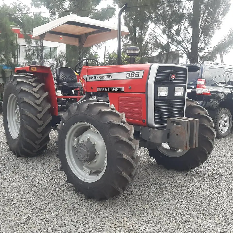 Tracteur agricole MF 4WD d'occasion Massey Ferguson 385/290 d'occasion Tracteur à roues de FRANCE expédition dans le monde entier