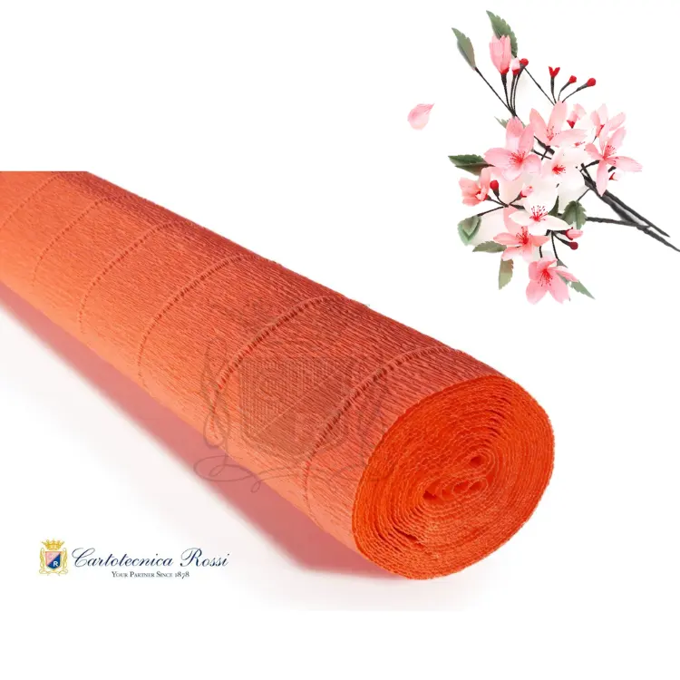 Pronti per la spedizione artigianato Bouquet Wrapping 180gr rotoli di carta crespa di colore rosso 100% realizzati in italia per la parte di fiori di nozze