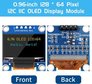 OLED I2C Iic Display Modul 12864 128 X64 Pixel SSD1306/1315 Mini Selbst leuchtender I2C 0,96 Zoll OLED Eisen rahmen zum Verkauf
