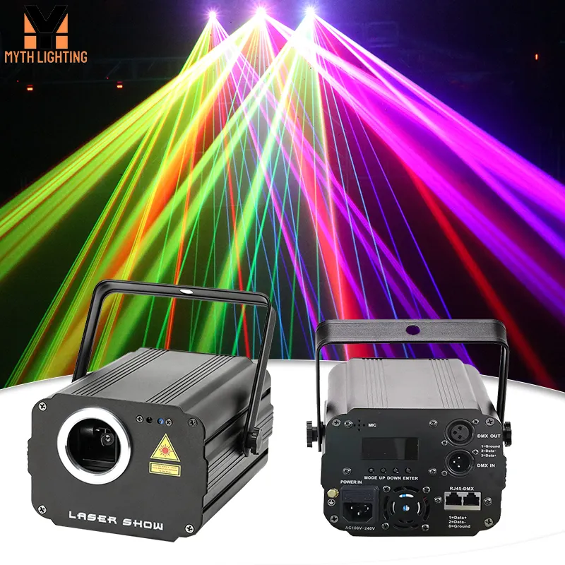Mini Draagbare Dj Disco Party 2W 3d Animatie Laser Lichteffect Voor Karaoke Home Party Show Ktv Disco Performance