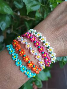 Napali çiçek cam boncuk rulo moda bilezikler ve halhallar premium kalite - Product Image 6