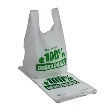 Özel baskılı çevre dostu mısır nişastası biyobozunur t gömlek poşeti 100% biyobozunur Compostable plastik alışveriş çantaları