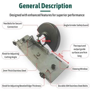 Tile <strong>Cutter</strong> - Adjustable Chamfering Tool for Angle Grinder, GL-<strong>125</strong> for Tiles up to 22mm, Easy Angle &amp; Thickness Adjustment - Product Image 5