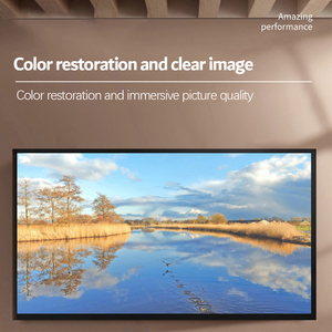 Pantalla portátil de aluminio Fresnel UST ALR de 100 pulgadas, pantalla de proyector con marco 3D para uso doméstico y exterior, formato 16:9, estilo 3D - Product Image 5