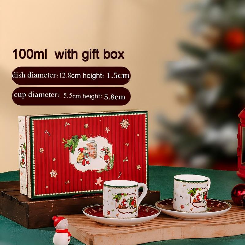 Coffret cadeau vintage à rayures, comprenant une petite tasse seau et sa soucoupe.