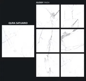 Statuario Pearl 80x 80cm光沢のあるポリッシュタイル800x 800mmピアストレル磁器リビア見事な床カウンタートップデザイン - Product Image 4