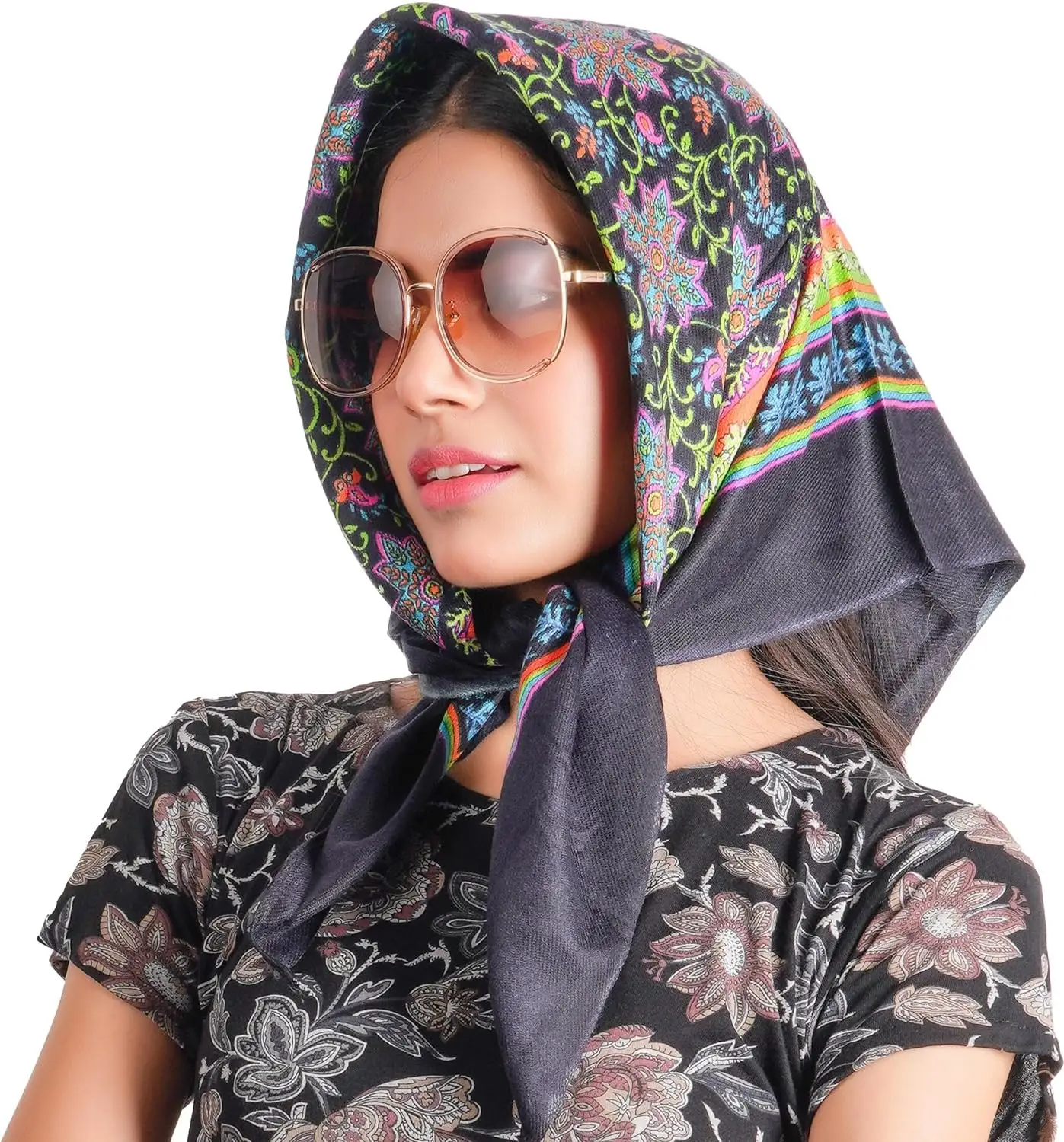 All'ingrosso lana testa al collo capelli quadrati moda donna bambino uomo sciarpa stampata per estate inverno