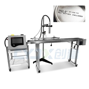 CYJX automatische Sprühen <span class=keywords><strong>Cij</strong></span> Tintenstrahl Datum-Codierungsmaschine Drucker für ungleichmäßige Oberfläche Zylindermaterial Druckmaschine