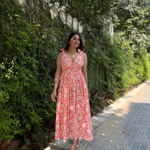 夏季秋季女式印花合身 & 喇叭形Anarkali <span class=keywords><strong>Kurta</strong></span>复古缎面马克西连衣裙可洗粘胶人造丝