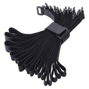 Correas de cable de sujeción reutilizables, bridas de bucle de alambre, correas de cincha ajustables, correas de gancho y bucle, bridas de cordón para envoltura de cable de extensión - Product Image 4