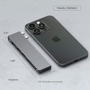 7合1适配器，适用于McBook Pro M2，带USB 4端口和4K HDMI分辨率Satechi USB C集线器多端口适配器Pro Slim - Product Image 3