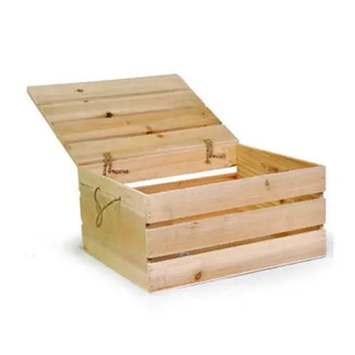 Cajas de madera decorativas para almacenamiento, verduras y frutas antigua para cajas de madera, con tapa, venta al por mayor