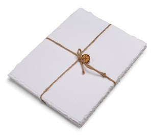 El yapımı beyaz Deckle kenar boş kağıt pamuk kağıt <span class=keywords><strong>150</strong></span> GSM 5000 paketleri A5