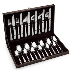 设计师餐具套装厨具餐具家用银器易用性轻质不锈钢金色手柄 - Product Image 5