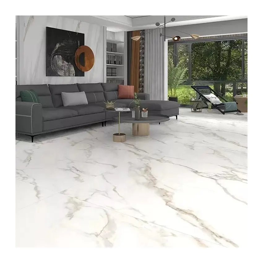 Marbre blanc 60*120 cm Cristal Blanc Marbre Naturel Dalle 600*120mm Marbre de haute qualité 60*60 cm Carreaux de sol de l'Inde Verifi