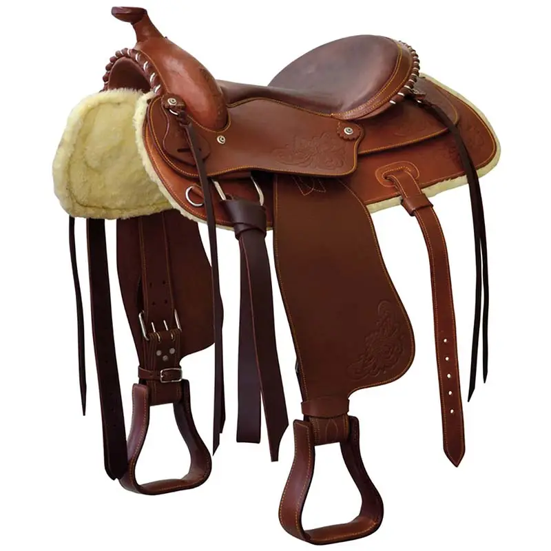 Hot sale INDIAN Leather western Saddle Hand Made Tooled Design Horse Saddle Western Saddle