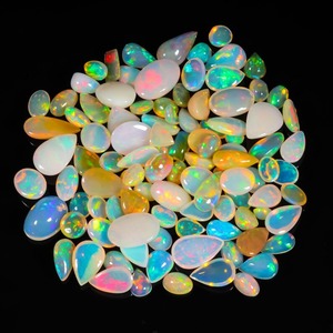 AAA + etiyopya Welo yangın bombeli kesim opal  Lot Mix şekil Opal takı yapımı için cilalı ve kullanıma hazır - Product Image 5