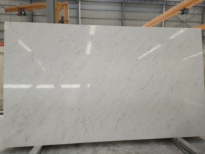 Bán buôn 2025 mới hiện đại đánh bóng thiết kế sang trọng calacatta Trắng Quartz slab <span class=keywords><strong>Countertop</strong></span> nhà bếp đảo Vanity đầu khách sạn - Product Image 3