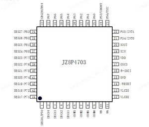 集積回路組み込みマイクロコントローラIC MCU 4KB OTP ROM JZ8P4703H - Product Image 4